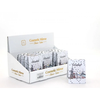 Nevamel Taşlı İstanbul Tasarımı El Aynası İnce Model 13