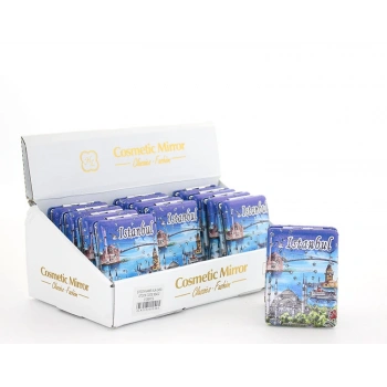 Nevamel Taşlı İstanbul Tasarımı El Aynası Kalın Model 1