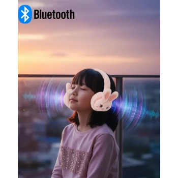Nevamel® Tavşan Kulaklı Şarjlı Bluetooth Kulaklık Düşük Gecikmeli Kablosuz Ses
