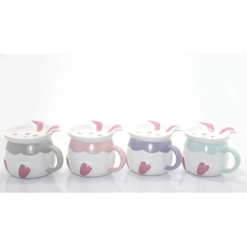 Nevamel Tavşan Tasarımlı Porselen Kupa Bardak