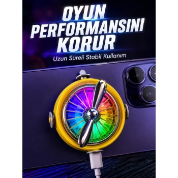 Nevamel® Telefon İçin RGB LED Manyetik Soğutma Fanı