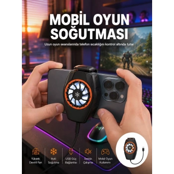 Nevamel® Telefon Soğutucu Cep Telefon Soğutma Fanı Radyatör