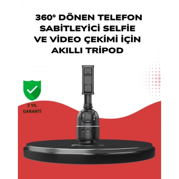 Nevamel® Telefon ve Kamera Uyumlu 360° Otomatik Takipli Akıllı Masa Tripodu