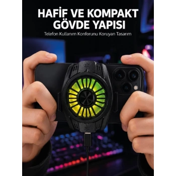 Nevamel® Telefon ve Tablet Uyumlu Manyetik Mobil Soğutucu Fan