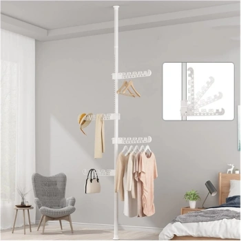 Nevamel® Teleskopik Giysi ve Çamaşır Askısı