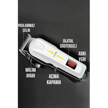 Nevamel® Tıraş Makinesi Uzun Ömürlü Batarya Keskin Bıçaklar ve Profesyonel