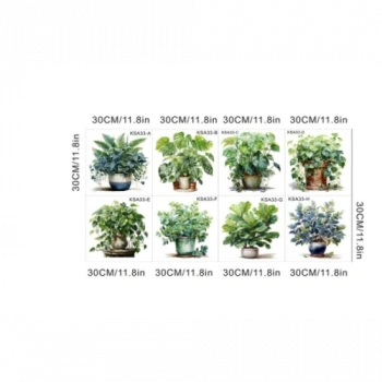 Nevamel Tropikal Bitkiler Duvar Stickerı Model A