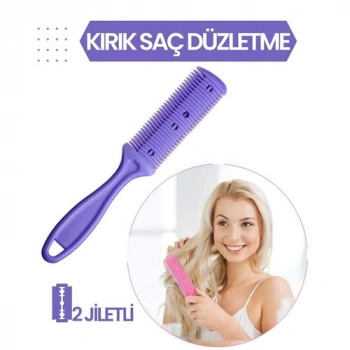 Nevamel® Turk 2 Jiletli Kırık Saç Düzeltme İnceltme Tarağı