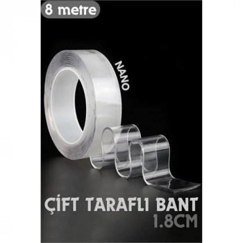 Nevamel® Turk 8 Metre Çift Taraflı Yapıştırıcı Bant Çivisiz Montaj