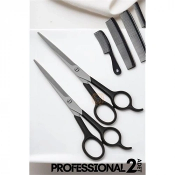 Nevamel® Turk Berber Makası 2 ADET Profesyonel 6.5 inç Çelik