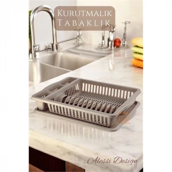 Nevamel® Turk Bulaşık Durulama Sepeti Tabaklık Bulaşık Kurutmalık KAHVE Alessi