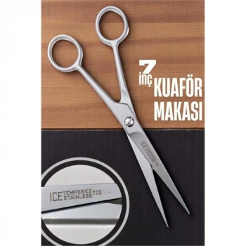 Nevamel® Turk Ice Tempered 702 Berber Kuaför Makası Saç Kesim Makası Bıyık Sakal Makası Kuaför ekipmanları 17 cm