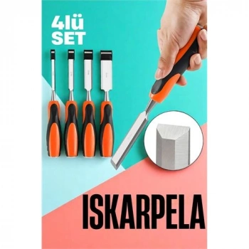 Nevamel® Turk Iskarpela Seti - Vanadyum Çelik Ahşap İşleme Aleti  Profesyonellere Ahşap Keski Seti
