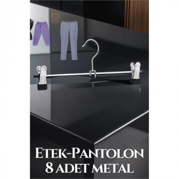 Nevamel® Turk Metal Etek Pantolon Askısı - Mandallı Etek Askısı Pantolon Askısı 8 Adet