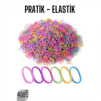 Nevamel® Turk Pratik Saç Lastik Toka 400 ADET RENKLİ