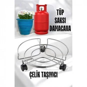 Nevamel® Turk Saksı Tüp Damacana Altlığı Tekerlekli Taşıyıcı