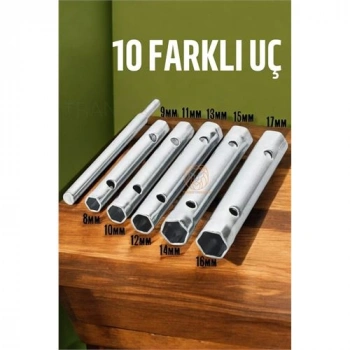 Nevamel® Turk Tork Lokma Seti Boru Kovan Tip Anahtar Seti Buji Anahtarı