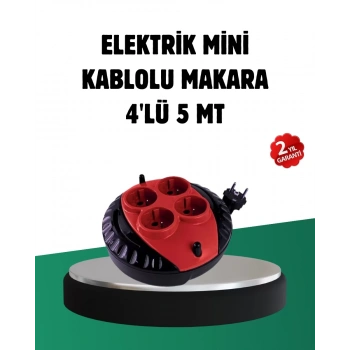 Nevamel® Türkiye Üretimi 5 Metre 4 Prizli Kablolu Makara