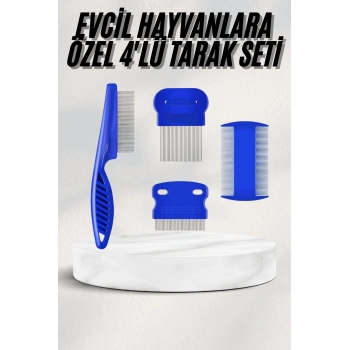 Nevamel® Tüy Fırçası Bit Tarağı Seti Evcil Hayvan Tüy Toplayıcı Bit Pire Önleyici Tarak