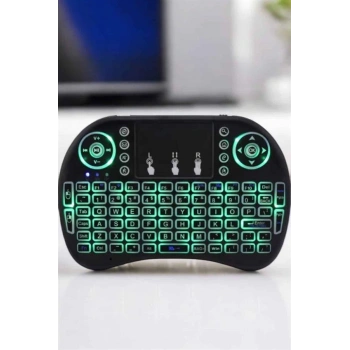 Nevamel TV Uyumlu Mini Klavye Q Klavye Işıklı Tüm Cihazlara Uyumlu