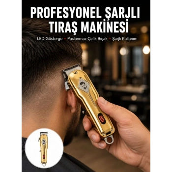 Nevamel® Type-C Şarjlı LCD Ekranlı Profesyonel Saç Sakal Tıraş Makinesi Yeni Nesil