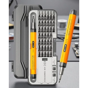 Nevamel® Type C Şarjlı Mini Elektrikli Tornavida 38 Uçlu Manyetik Tamir Kiti