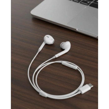 Nevamel® Type C Uyumlu Mikrofonlu Kulak İçi Kulaklık Konforlu Tasarım