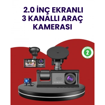Nevamel Üç Kameralı Araç Kamerası | Full HD 1080P Ön + HD İç/Arka