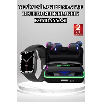 Nevamel Ucuz ve Kaliteli Kulaklıklı Saat Seti Bluetooth Bağlantılı Akıllı Saat ve Kulaklık