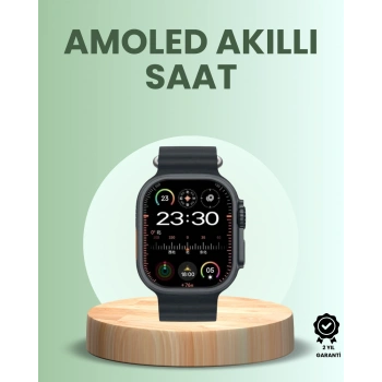 Nevamel® Ultra Akıllı Saat AMOLED Display 15 Gün Dayanıklı Batarya