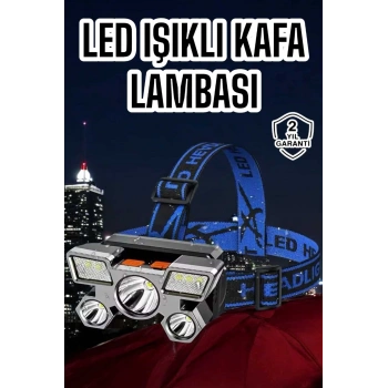 Nevamel Ultra Güçlü Led Işık Şarjlı Kafa Lambası Balıkçı Lambası Kafa Feneri