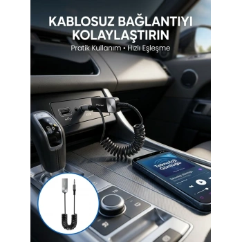 Nevamel® USB Bluetooth AUX Ses Adaptörü Kablosuz Müzik Aktarım Cihazı