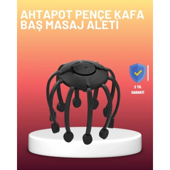 Nevamel® USB Şarjlı Kafa Masaj Aleti 3 Modlu 8 Başlıklı Stres Giderici