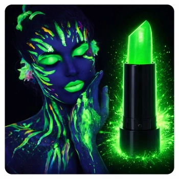 Nevamel UV Neon Yeşil Ruj – Karanlıkta Parlayan Makyaj Boyası