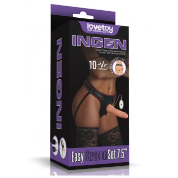 Nevamel® Vibrating Easy Strapon Set 7.5 İnç Belden Bağlamalı