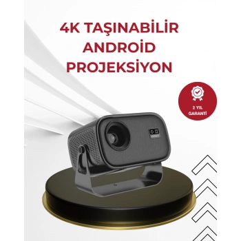 Nevamel WiFi 6 ve Bluetooth 5 Bağlantılı Taşınabilir Projeksiyon Makinesi