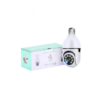 Nevamel® Wifi Güvenlik Kamerası 360 Derece Dönebilen Harekete Duyarlı Gece Görüşlü Ampul
