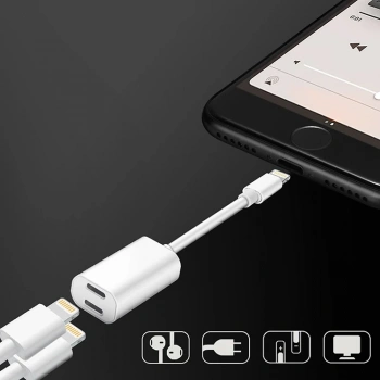 Nevamel Y Cable İPhone 14-13-12 11 Lightning Kulaklık +şarj Usb Adaptörü-(5775)