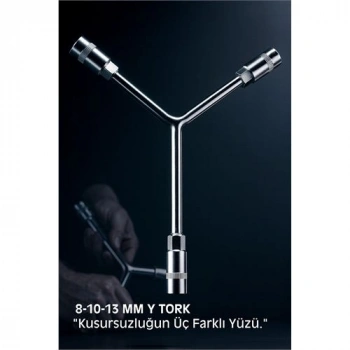 Nevamel® Y-Tipi 3lü Lokma Anahtar - Yüksek Mukavemetli Krom Vanadyum Çelik - Bisiklet ve Motor Bakım Kiti