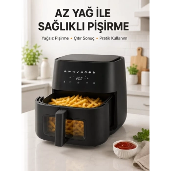 Nevamel® Yağsız Yemek Pişirme İçin Dijital Air Fryer Fritöz