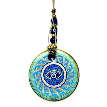 Nevamel Yaldızlı Turkuaz Renk Duvar Süsü Cam Duvar Dekoru