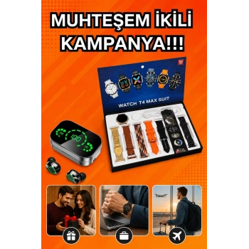 Nevamel® Yeni Model Akıllı Saat ve Ucuz Kaliteli Bluetooth Kulaklık Amoled Ekran Aynalı