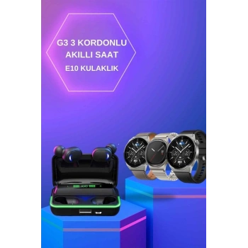 Nevamel Yeni Nesil Akıllı Saat Ve Bluetooth Kulaklık Titreşim Bildirimleri Uyku Takibi