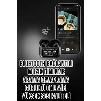 Nevamel Yeni Nesil Bluetooth Kulaklık Ekranlı Yüksek Ses Kaliteli Uzun Şarj Süreli
