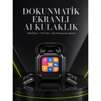 Nevamel® Yeni Nesil Dokunmatik Ekranlı AI Kablosuz Kulaklık