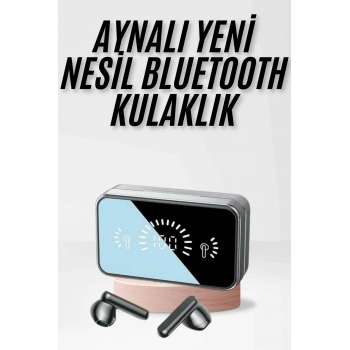 Nevamel Yeni Nesil Kablosuz Kulaklık Aynalı Powerbank Özellikli Bluetooth Bağlantılı Dijital Göstergeli