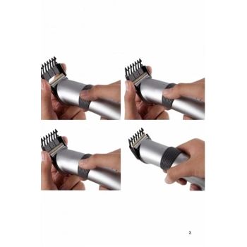 Nevamel Yeni Nesil Profesyonel Şarjlı Saç Sakal Tıraş Makinesi Ayarlanabilir 4 Taraklı