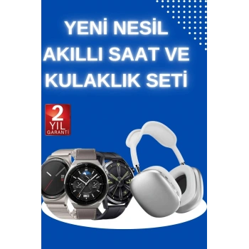 Nevamel Yeni Nesil Sesli Görüşme Akıllı Saat ve Powerbank Çoklu Şarj Girişli Bluetooth Kulaklık Nabız Ölçer