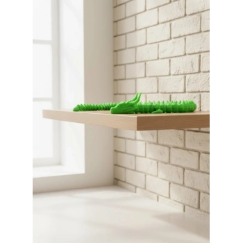 Nevamel® Yeşil Hareketli Ejderha Figürü Esnek Gövdeli Fantastik Dekor 60 cm