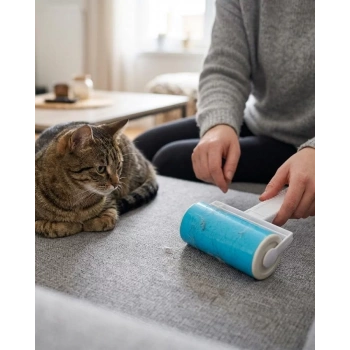 Nevamel® Yıkanabilir Pet Tüy Toplama Aparatı Kıyafet Koltuk Araba İçi Temizlik Rulosu